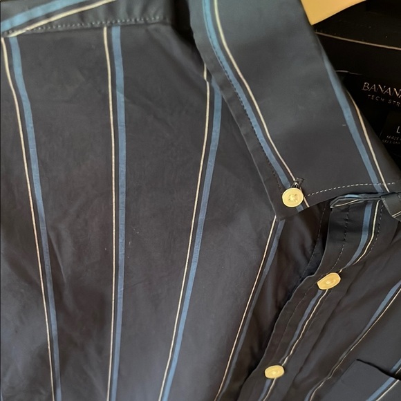 Banana Republic Navy Striped Button-Down Shirt - Picture 2 of 4